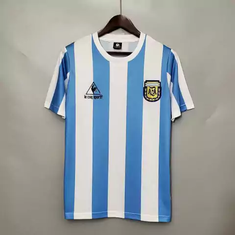 Camisa Argentina 1986 - Azul Celeste e Branco - Masculino - Nike - Torcedor