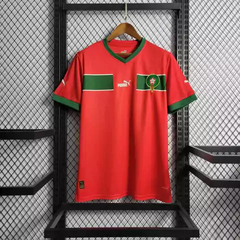 Camisa Marrocos l 2022 - Vermelha - Masculino - Puma - Torcedor