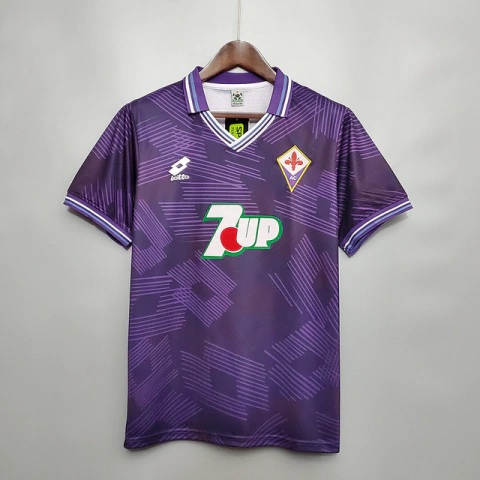 Camisa Fiorentina 92/93 - Masculino - Roxa - Lotto - Retrô