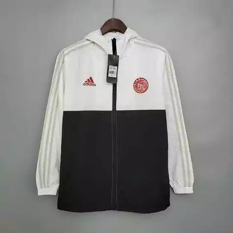 Corta Vento Ajax - Preto e Branco - Adidas - Unissex