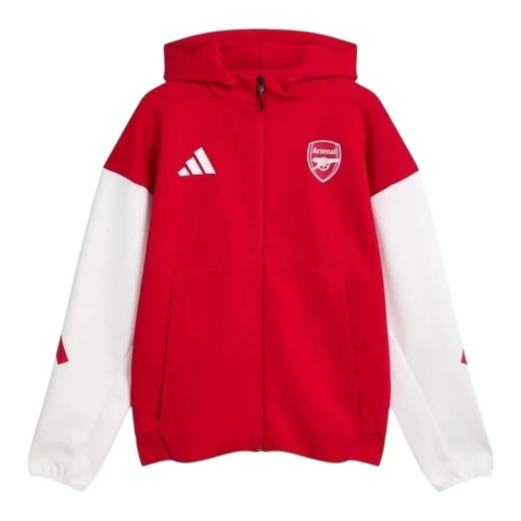 Jaqueta Corta-Vento Arsenal 25/26 - Masculina Adidas - Vermelha e branca