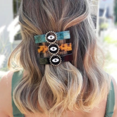 Presilha Acetato Olho Grego - Daniela Lopes Acessórios