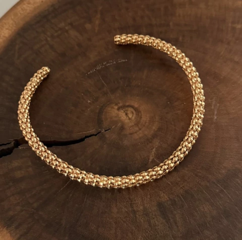 Colar Aro Malha - Banho Ouro