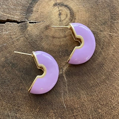 Argola Dora Esmaltada