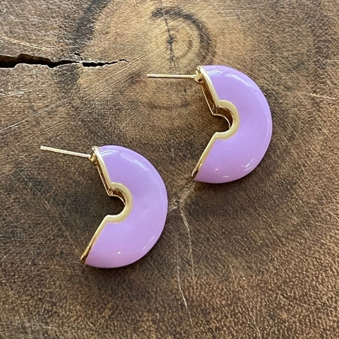 Argola Dora Esmaltada