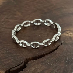 Bracelete Elos Inspiração - Banho Ródio - comprar online