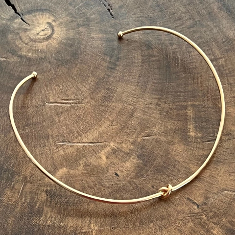 Colar Aro Nozinho - Banho Ouro