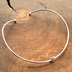 Colar Aro Nozinho - Banho Ródio