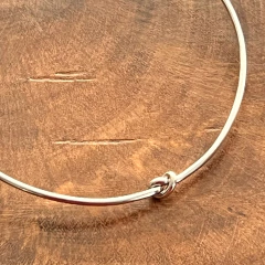 Colar Aro Nozinho - Banho Ródio - comprar online