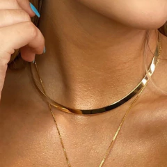 Colar Aro Liso- Banho Ouro - Daniela Lopes Acessórios