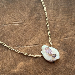 Colar Pingente Pérola Barroca Zircônia - comprar online