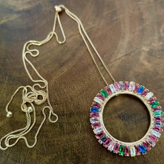 Colar Mandala Cristal Rainbow