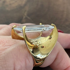 Anel Banho Ouro e Cristal - comprar online