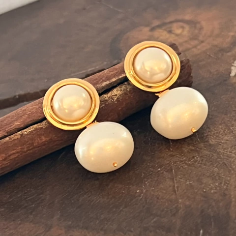 Brinco Pérola Schell Oval