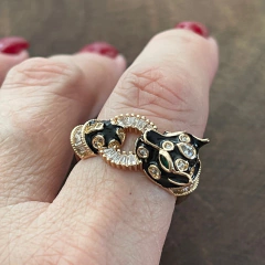 Anel Pantera Esmaltada - comprar online