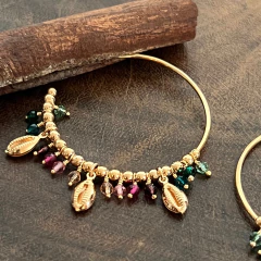 Brinco Argola Búzio - Banho Ouro - comprar online