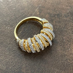 Anel Dourado Zircônia - comprar online