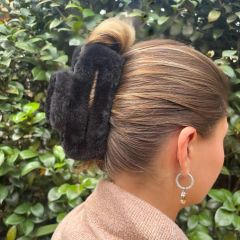 Piranha Pelo Sintético Preto- G - comprar online