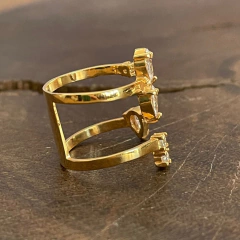 Anel Banho Ouro Zircônia - comprar online