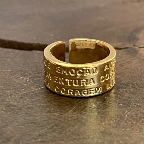 Anel Liberdade -Coragem -Emoção-Aventura