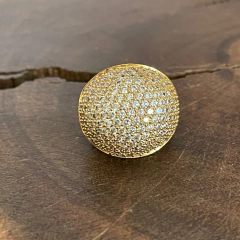 Anel Bruna Cravejado Zircônias