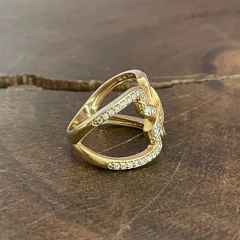 Anel Iná Cravejado Zircônias - comprar online