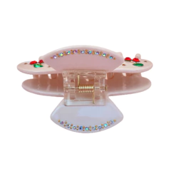 Piranha Cereja Acetato Marfim- G - Daniela Lopes Acessórios