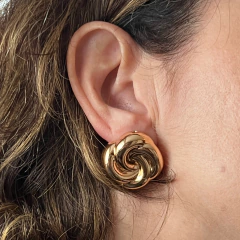 Brinco Gomos- Banho Ouro - comprar online