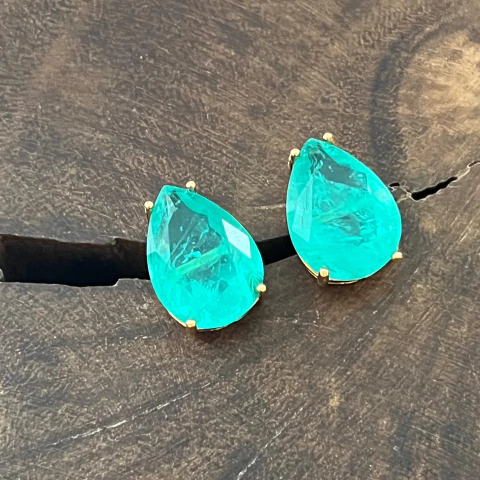 Brinco Gota Turmalina Fusion