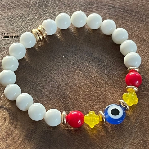 Pulseira Olho Grego e Murano