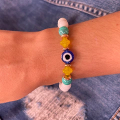 Pulseira Olho Grego e Murano - comprar online