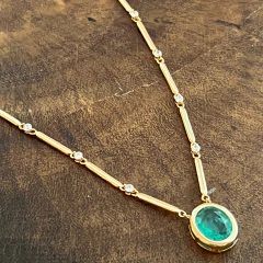 Colar Cristal Turmalina Fusion - Banho Ouro - comprar online