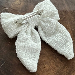 Presilha Laço Tweed Branco - comprar online