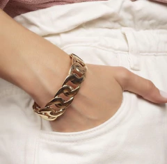 Bracelete Elo Groumet - Banho Ouro - comprar online