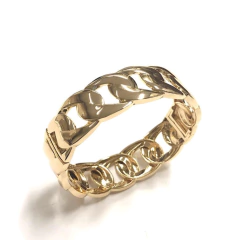 Bracelete Elo Groumet - Banho Ouro na internet