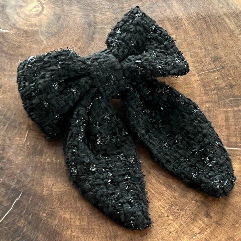 Presilha Laço Tweed Preto