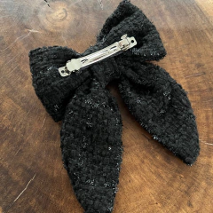 Presilha Laço Tweed Preto - comprar online