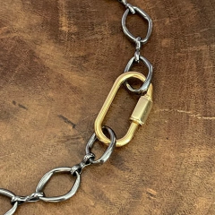 Corrente Elos Ródio Negro Mosquetão - comprar online