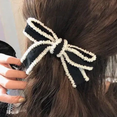 Presilha Laço Bordado Missangas - comprar online