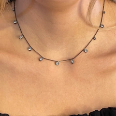 Colar Pontos de Luz - Zircônias Brancas na internet