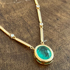 Colar Cristal Turmalina Fusion - Banho Ouro