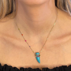 Colar Dente Sabre Turquesa - comprar online