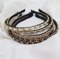 Tiara Gabrielle Corrente e Couro