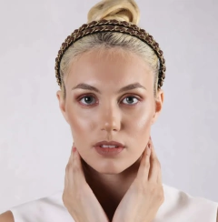 Tiara Gabrielle Corrente e Couro