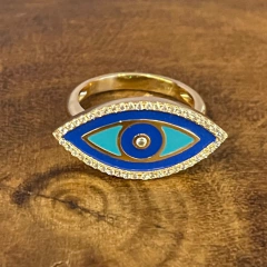 Anel Olho Grego Grande