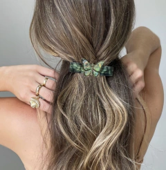 Presilha Borboleta Abalone - Verde - comprar online