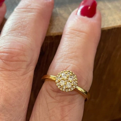 Anel Banho Ouro Zircônia - comprar online