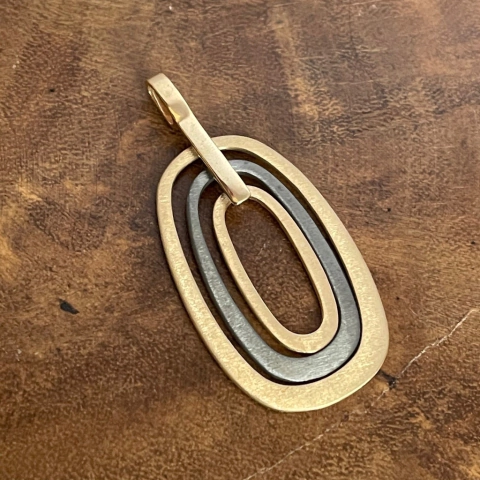 Pingente Dois Banhos Fosco