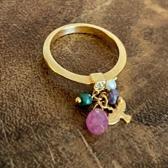 Anel Cachinho Pedrinhas e Espirito Santo