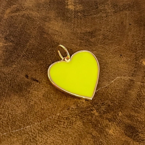 Pingente Coração Esmaltado